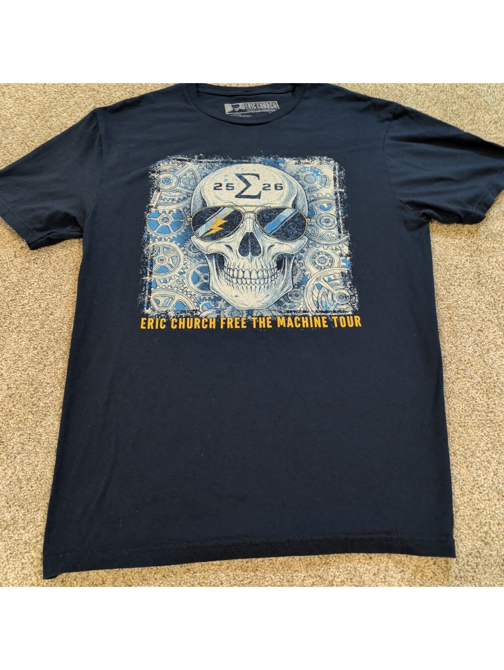 Eric Church Free The Machine Tour Black T-Shirt Size M